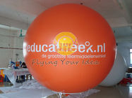 中国 紫外線保護された印刷を用いるオレンジ膨脹可能な広告のヘリウムの気球、広告は風船のようにふくらみます 工場